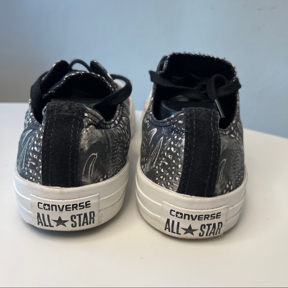 Converse Chuck Taylor All Star Low Ox-Black White Feather W Size 10 - Picture 2 of 9
